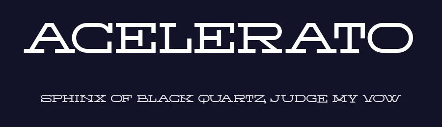 Acelerato by Vladimir Nikolic — Decorative Font — thumbnail 2