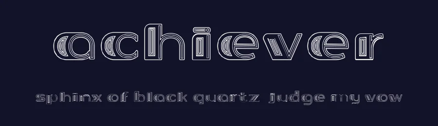 Achiever by Vladimir Nikolic — Decorative Font — thumbnail 2