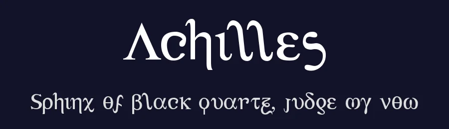 Achilles by Iconian Fonts — Decorative Font — thumbnail 2