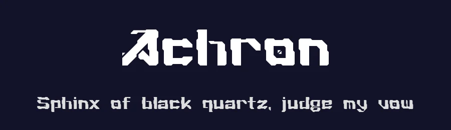 Achron by Gostaf Norista — Display Font — thumbnail 2