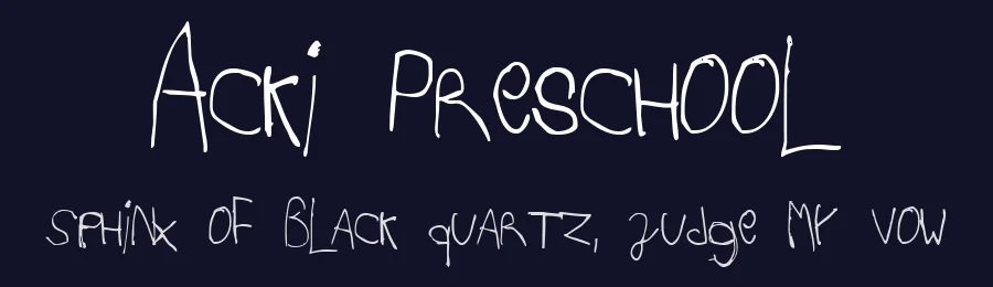 Acki Preschool by anke-art — Script Handwritten Font — thumbnail 2