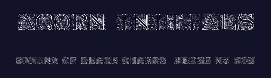 Acorn Initials by Dieter Steffmann — Decorative Font — thumbnail 2