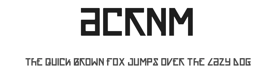 ACRNM by John Gauthier — Display Font
