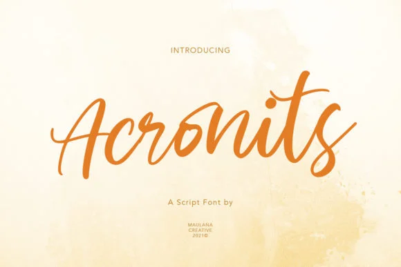 Acronits Font by Maulana Creative — Script Handwritten Font