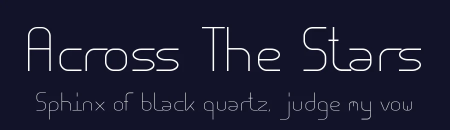 Across The Stars by Felix Hinnemann — Display Font — thumbnail 2