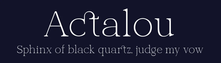 Actalou by Raline — Serif Font — thumbnail 2
