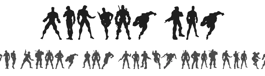 Action Men by Iconian Fonts — Dingbats Font