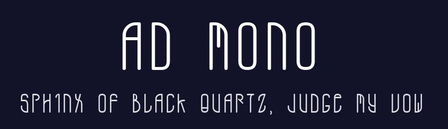 AD Mono — Decorative Font — thumbnail 2