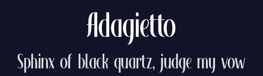 Adagietto by Hanoded — Decorative Font — thumbnail 2