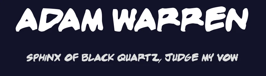 Adam Warren by PressGang Studios — Decorative Font — thumbnail 2