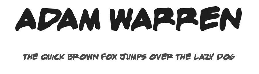 Adam Warren by PressGang Studios — Decorative Font