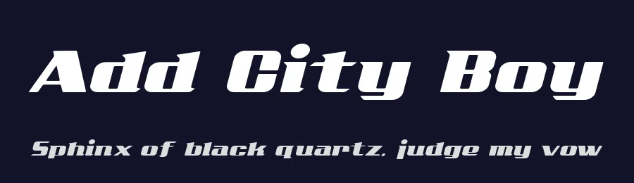Add City Boy by Add — Display Font — thumbnail 2