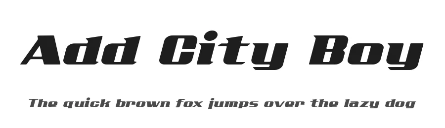 Add City Boy by Add โ Display Font