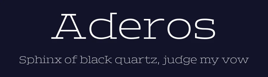 Aderos by Eko Bimantara — Serif Font — thumbnail 2