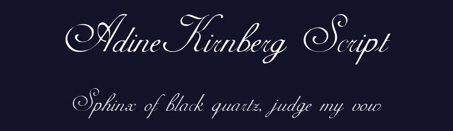 AdineKirnberg Script by David Rakowski — Script Handwritten Font — thumbnail 2