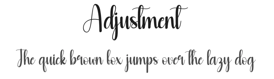 Adjustment