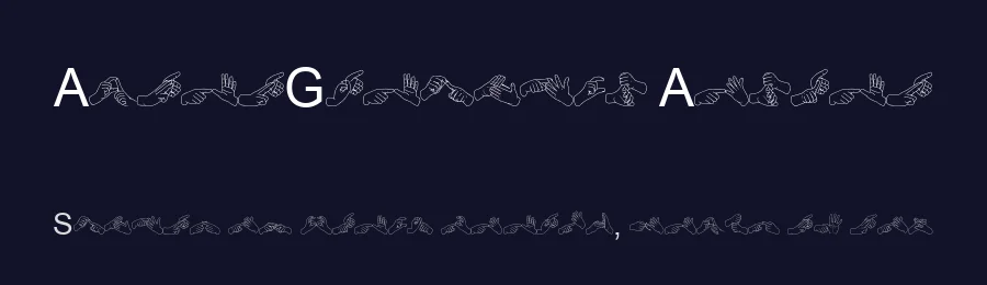 AdmanGraphics Auslan by Adam Herbert — Dingbats Font — thumbnail 2