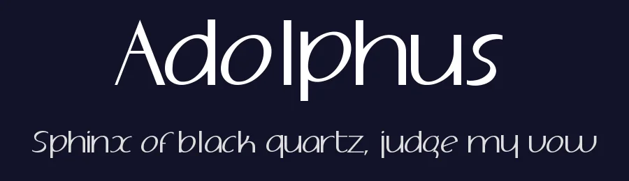 Adolphus by Adolfo Rojas — Sans Serif Font — thumbnail 2