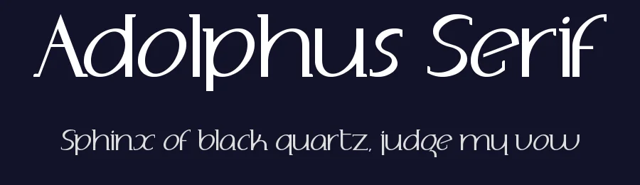 Adolphus Serif by Adolfo Rojas — Serif Font — thumbnail 2