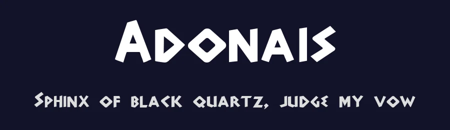 Adonais by Edward A. Leach — Decorative Font — thumbnail 2