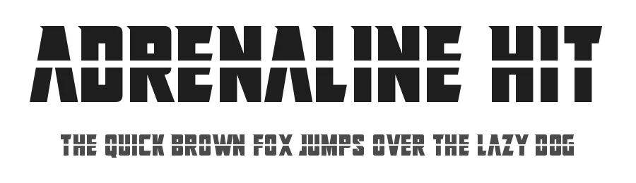 Adrenaline Hit by Hawtpixel — Display Font