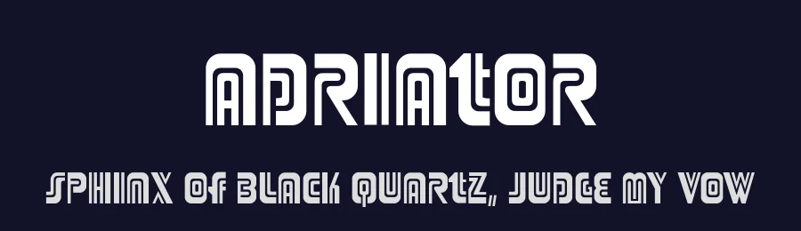 Adriator by Typodermic Fonts — Decorative Font — thumbnail 2