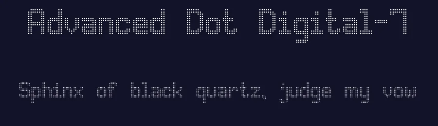 Advanced Dot Digital-7 by Style-7 — Display Font — thumbnail 2