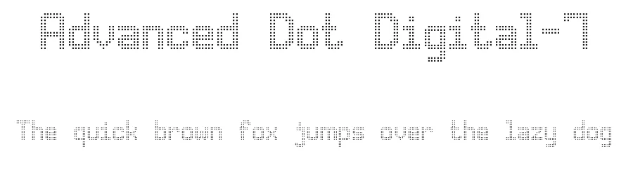 Advanced Dot Digital-7 by Style-7 — Display Font