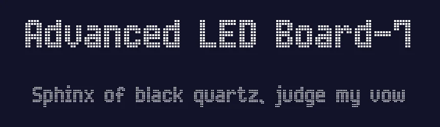 Advanced LED Board-7 by Style-7 — Display Font — thumbnail 2