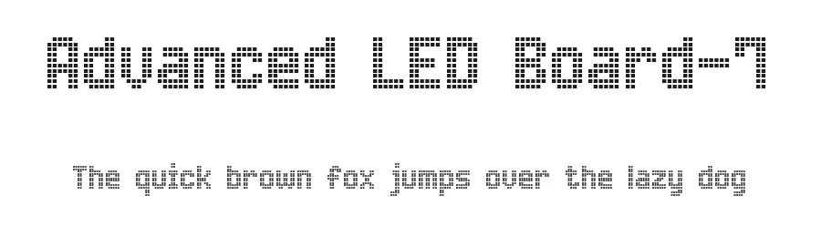 Advanced LED Board-7 by Style-7 — Display Font
