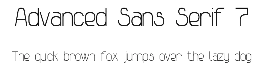 Advanced Sans Serif 7 by Style-7 — Sans Serif Font