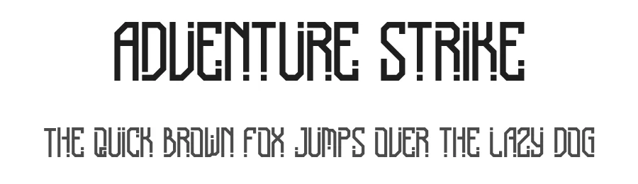 Adventure Strike by Vunira Design — Display Font