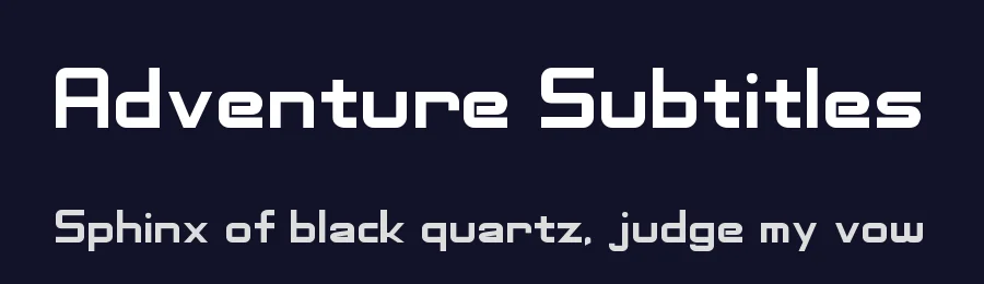 Adventure Subtitles by Pixel Sagas — Display Font — thumbnail 2