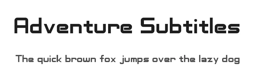 Adventure Subtitles by Pixel Sagas — Display Font
