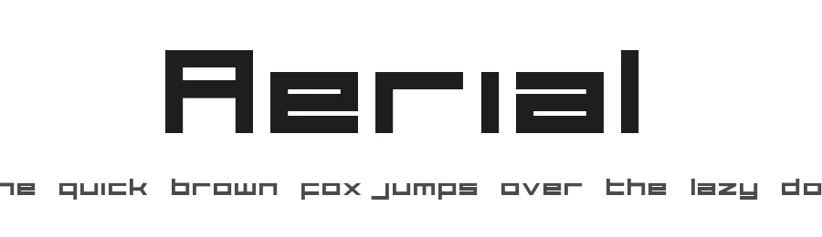 Aerial by dustBUST — Display Font