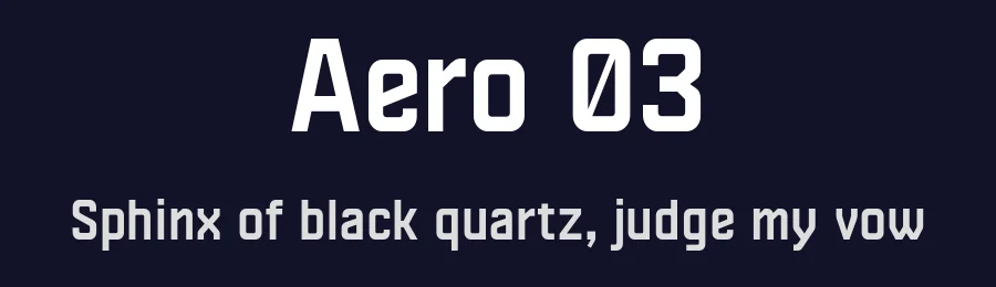 Aero 03 by Jean-Michel Leman — Sans Serif Font — thumbnail 2