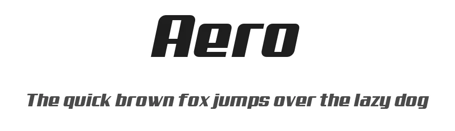 Aero by Picatype Design Studio β Display Font