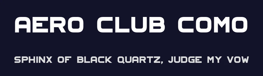 Aero Club Como by Grafici Senza Frontiere — Sans Serif Font — thumbnail 2