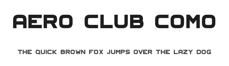 Aero Club Como by Grafici Senza Frontiere — Sans Serif Font