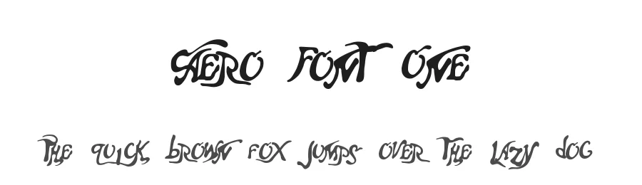 Aero Font One