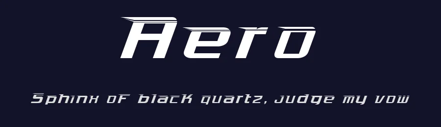 Aero by Matthew Dwayne — Display Font — thumbnail 2