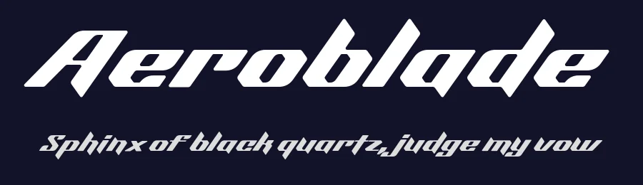 Aeroblade by ARToni — Display Font — thumbnail 2