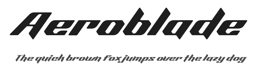 Aeroblade by ARToni — Display Font