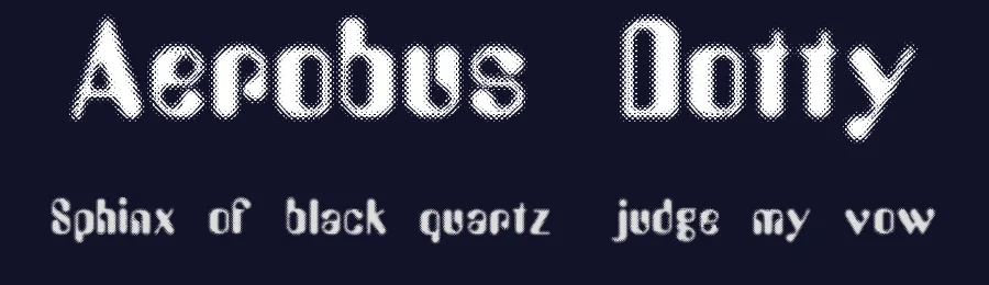 Aerobus Dotty by 1001 Free Fonts — Display Font — thumbnail 2