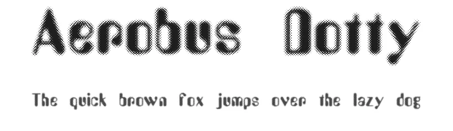 Aerobus Dotty by 1001 Free Fonts — Display Font