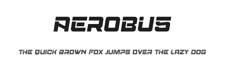 Aerobus by Mocha Frappuccino — Display Font