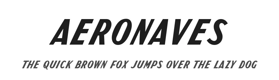 Aeronaves by Måns Grebäck — Sans Serif Font