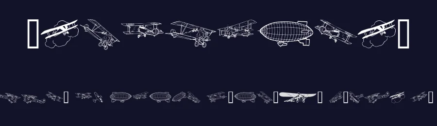 Aeroplanes by Listemageren — Dingbats Font — thumbnail 2