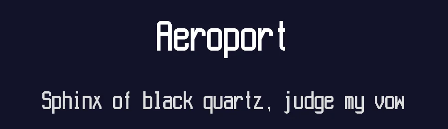 Aeroport by Jeffrey Visser — Display Font — thumbnail 2