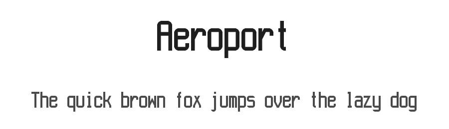 Aeroport by Jeffrey Visser β Display Font